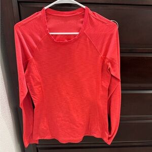 Under Armour Bright Red Long Sleeve Women's Tee